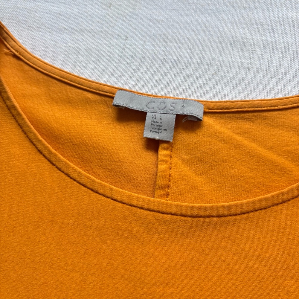 COS Oversized Short Sleeve Shirt Orange L | Minimal Modern - Picture 2 of 7